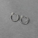 Hammered 3/4 Hoop Earrings