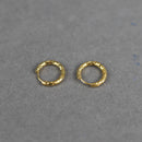 Gold Hammered Hoop Earrings