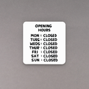 Opening Hours - Coaster