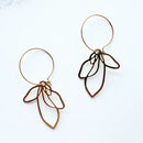 Gold Petal Hoop Earrings