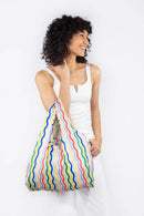 Medium Reusable Bag: Rainbow Waves