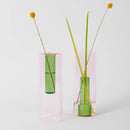 Large Reversible Glass Vase: Pink & Green