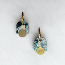 Marble Arc Gold Geometric Hoop Earrings: Pastel