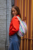 Medium Reusable Bag: Rainbow Waves