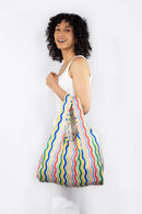 Medium Reusable Bag: Rainbow Waves