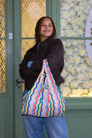 Medium Reusable Bag: Rainbow Waves