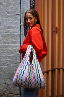 Medium Reusable Bag: Rainbow Waves