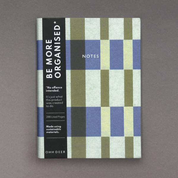 Evelina Blue & Green Stripes Linen Notebook