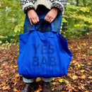YES BAB giant blue canvas bag