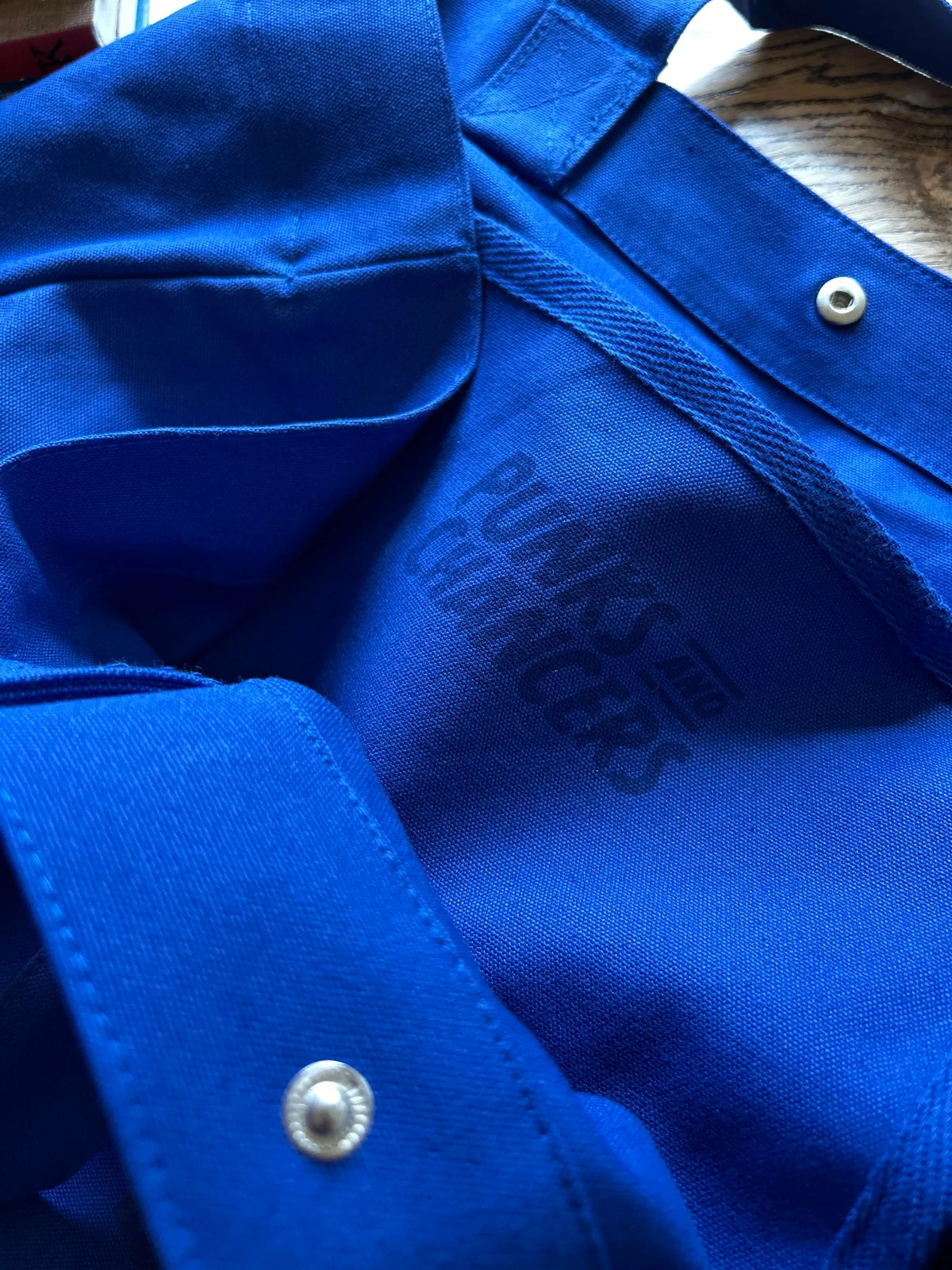 YES BAB giant blue canvas bag