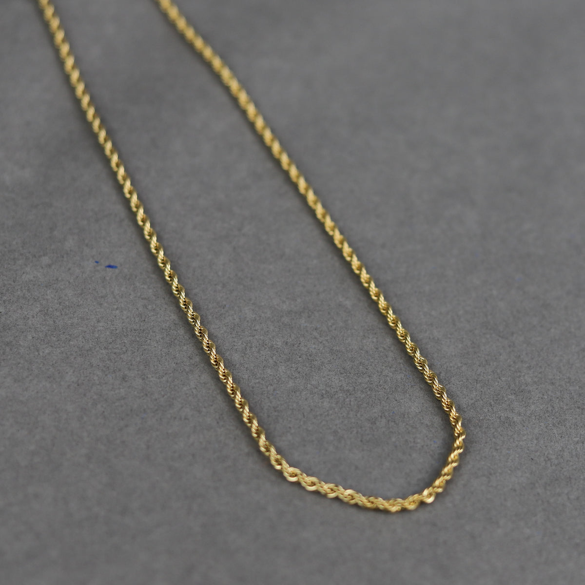 Gold Rope Twist Chain Necklace