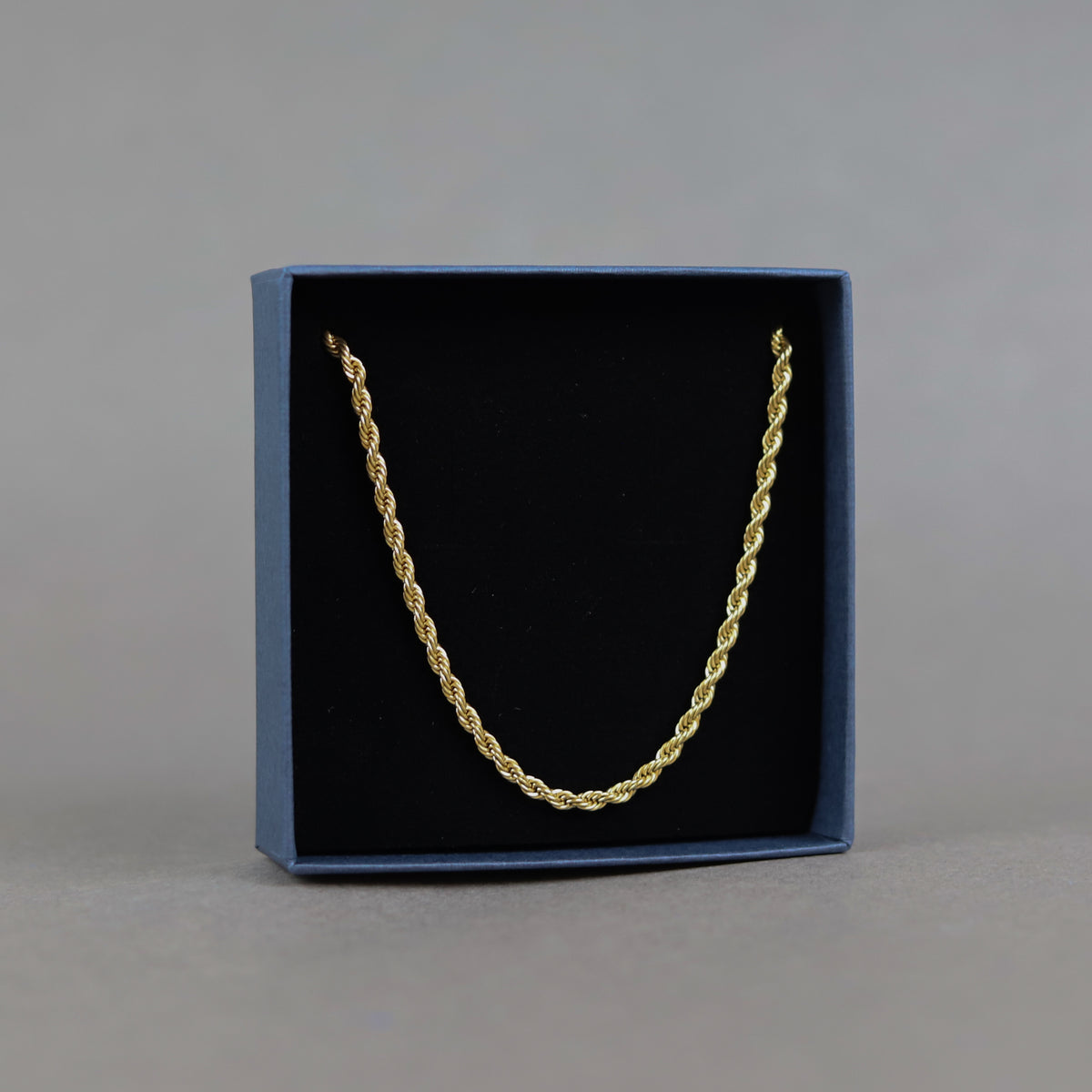 Gold Rope Twist Chain Necklace