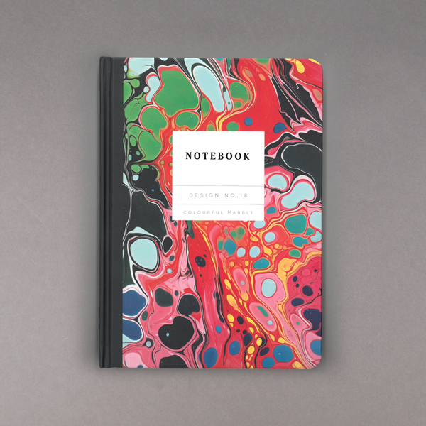 Design No.18 Colourful Marble Hardback Notebook