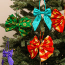 Recycled Sari Bow Hanging Decoration - Double