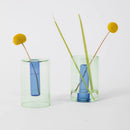 Small Reversible Glass Vase: Green & Blue