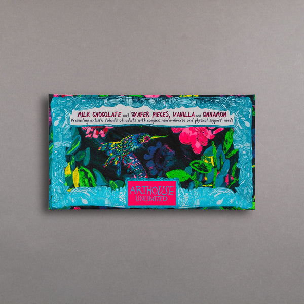 Sweet Nectar: Milk Chocolate Bar with Wafer Pieces, Vanilla & Cinnamon