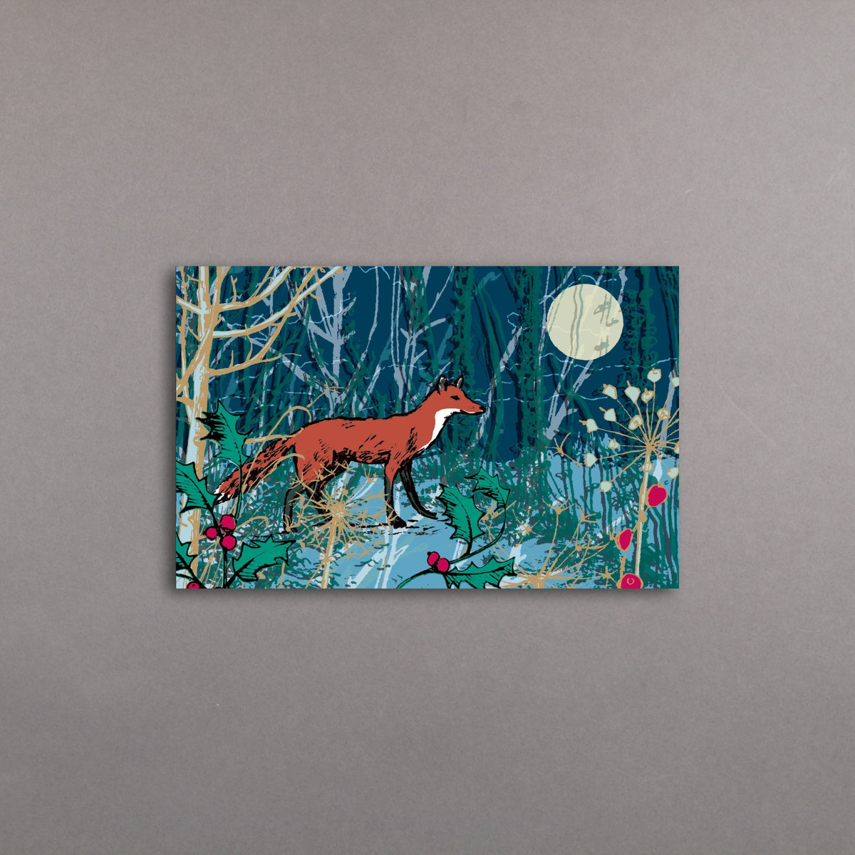 Winters Tale Fox: Pack of 8 Gold Foiled Christmas Cards