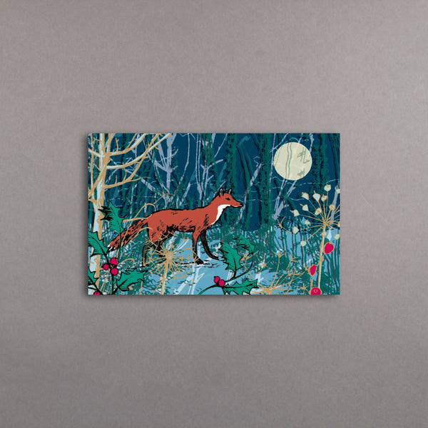 Winters Tale Fox: Pack of 8 Gold Foiled Christmas Cards