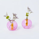 Mini Bubble Glass Vase:  Lilac & Peach