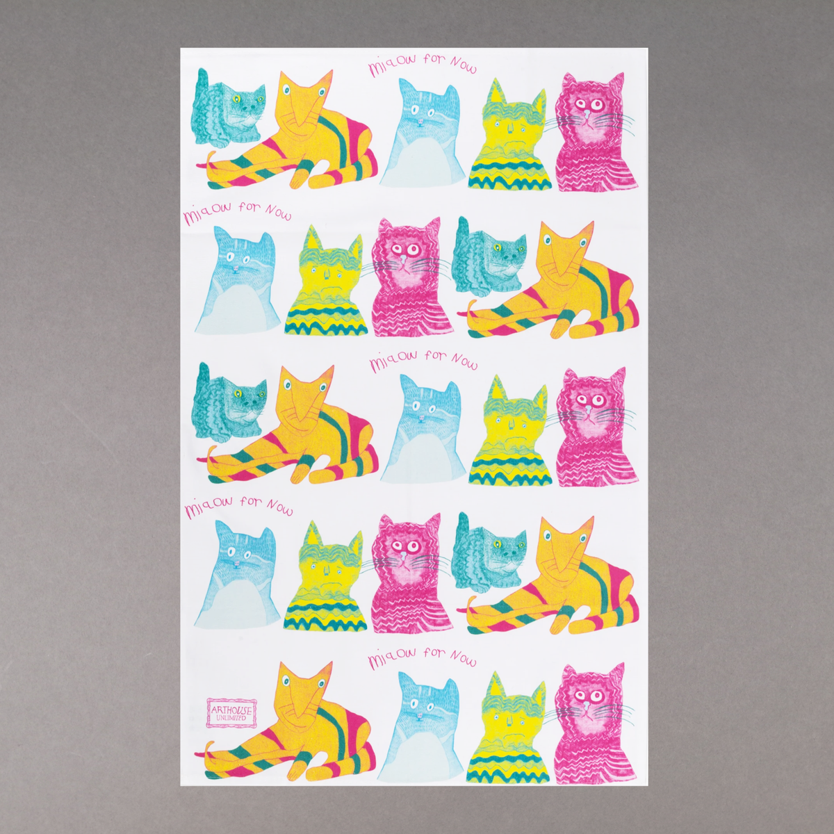 Miaow for Now Tea Towel