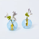 Mini Bubble Glass Vase: Blue and Yellow