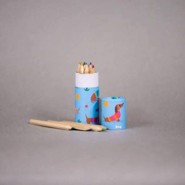 Tube of Colouring Pencils - Sausage Dog