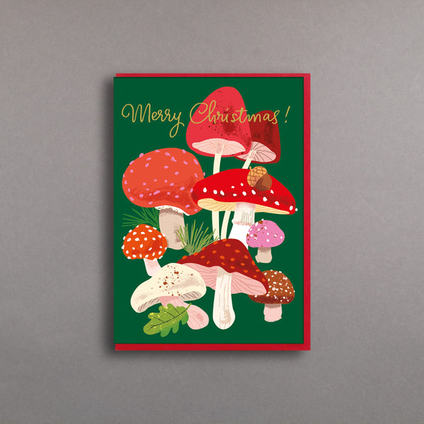 Mushrooms: Pack of 5 Charity Christmas Cards