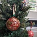 Handpainted Paper Mache Baubles
