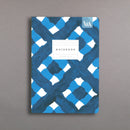 Playful Geometrics Series No.8: Blue Plaid Notebook