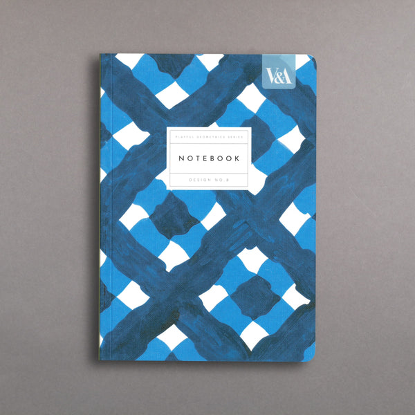 Playful Geometrics Series No.8: Blue Plaid Notebook