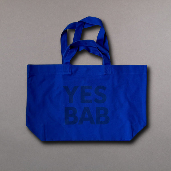 YES BAB giant blue canvas bag