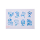 Blue Dogs  Riso Print