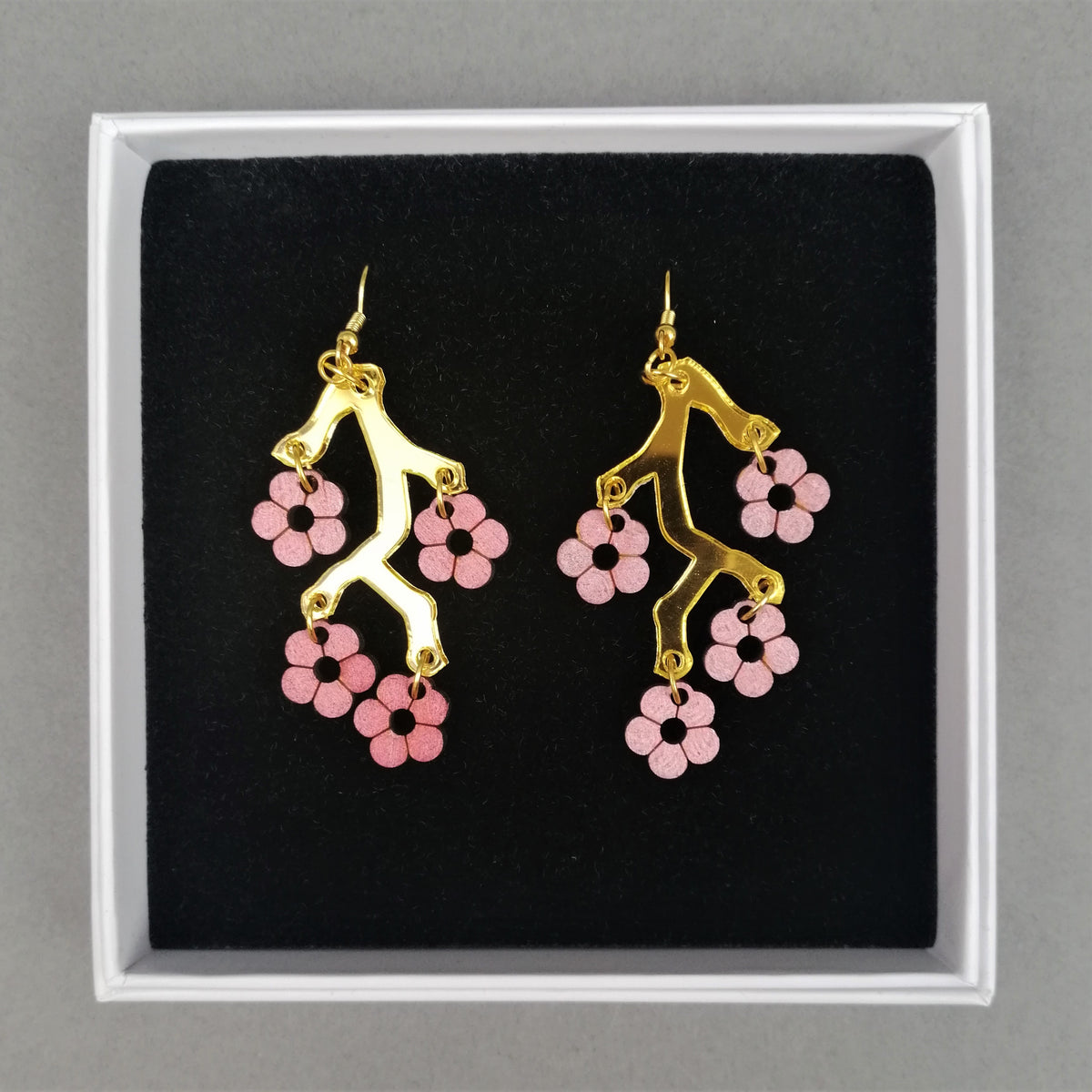 Cherry Blossom Hanging Earrings