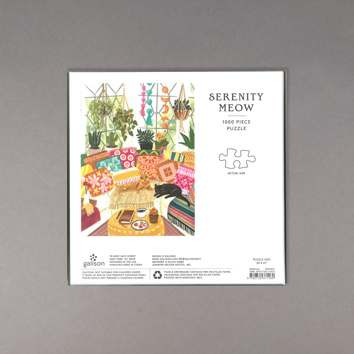 Serenity Cat 1000 Piece Jigsaw Puzzle